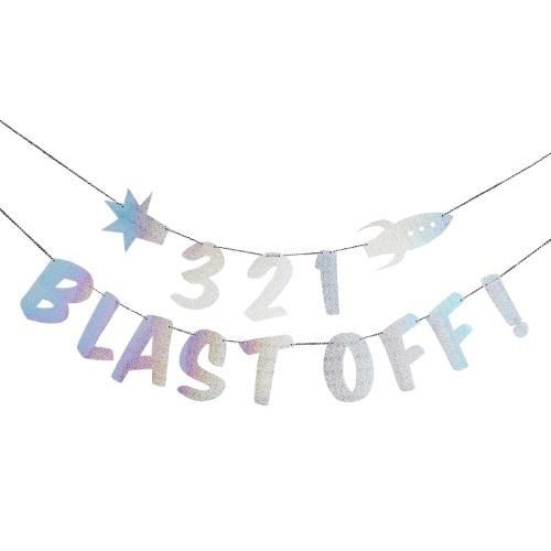 Party Zone 3 2 1 Blast Off Banner