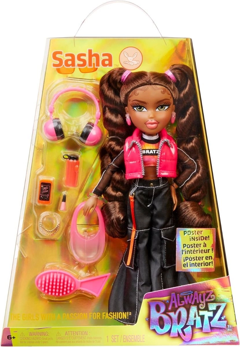 Sasha Fashion Doll - Alwayz 10 Accessories Poster Ages 6+