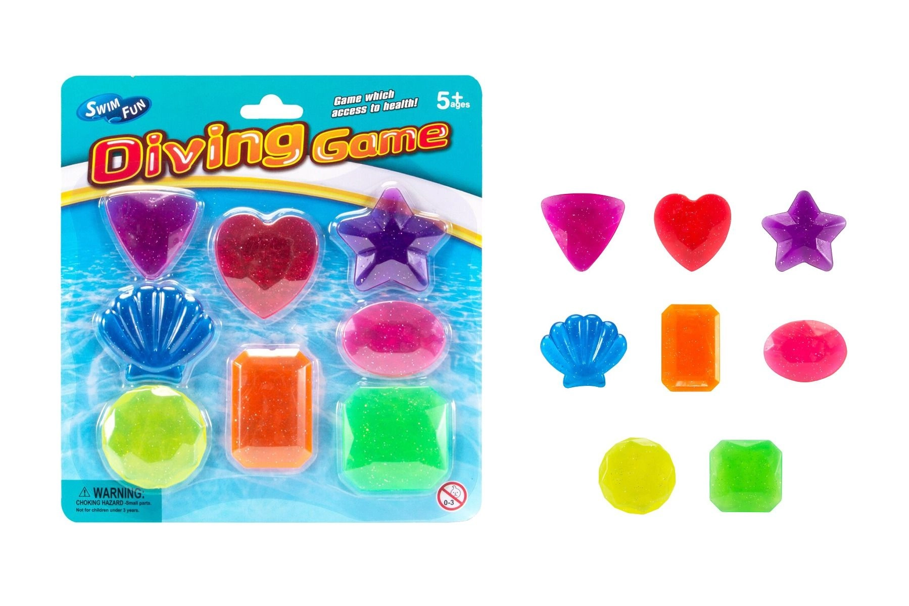 MONDO Diving Gemstone Toys - 8 Pcs Multi Colour