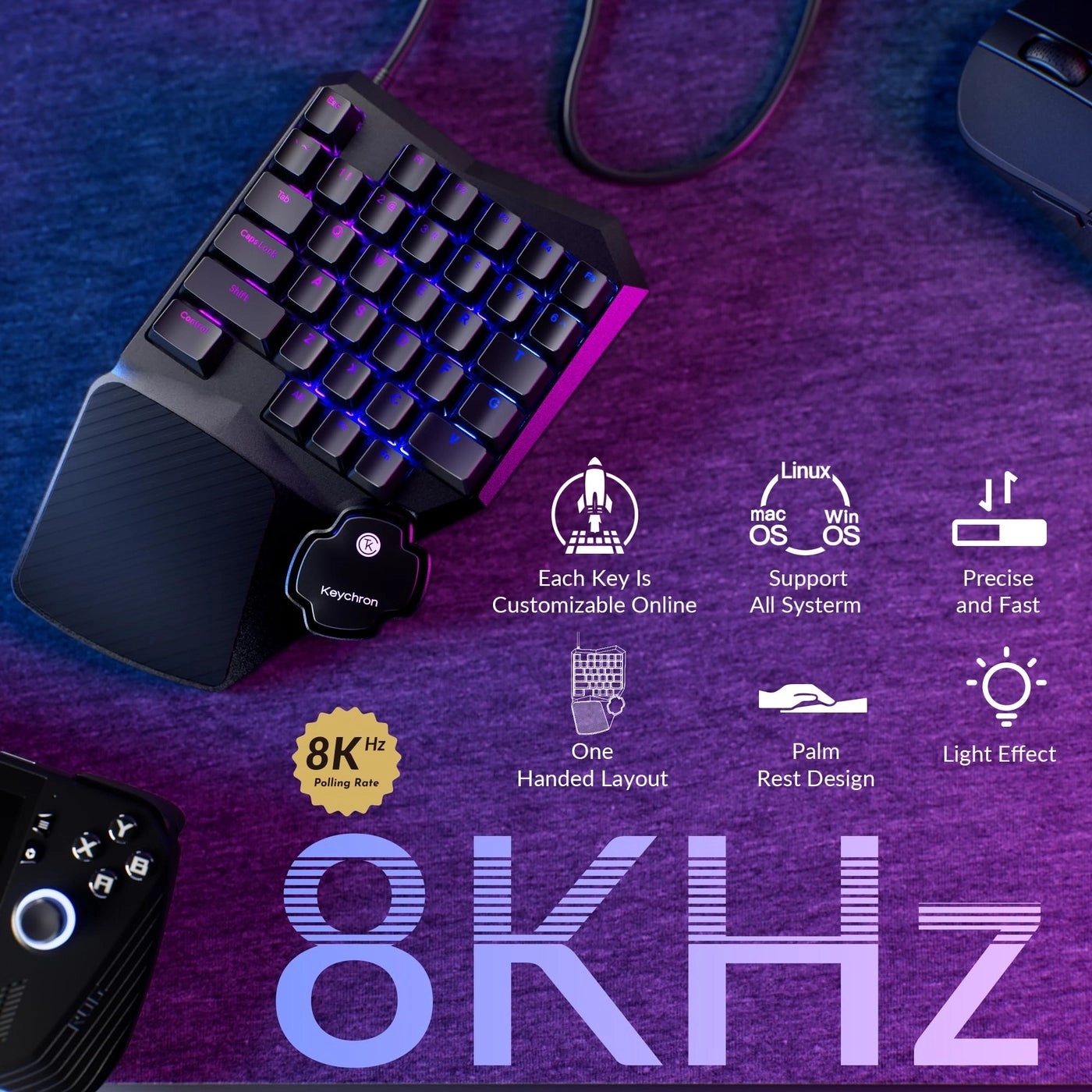 C0 HE - Wired One-Handed Gaming Keypad