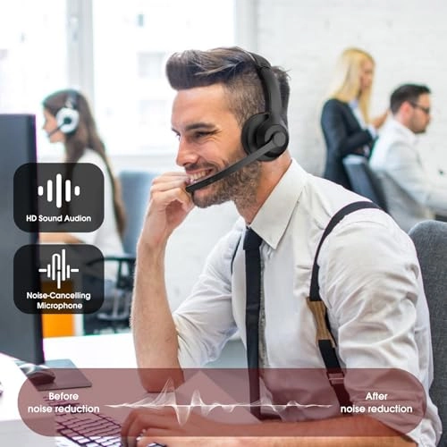 USB Headset with Microphone for PC Wired Headset