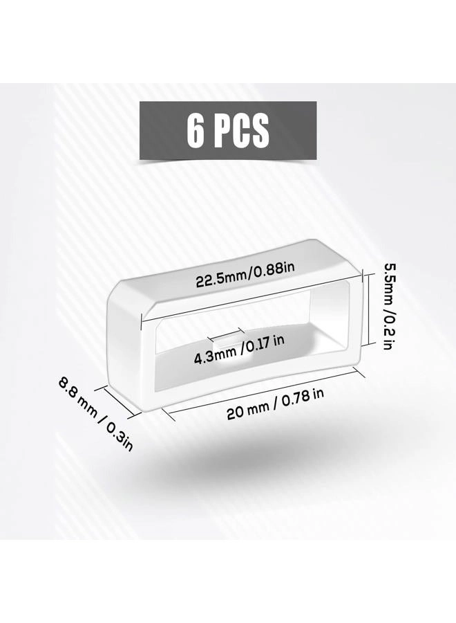 6 Pack 20mm Watch Strap Holder Loop for Smartwatch