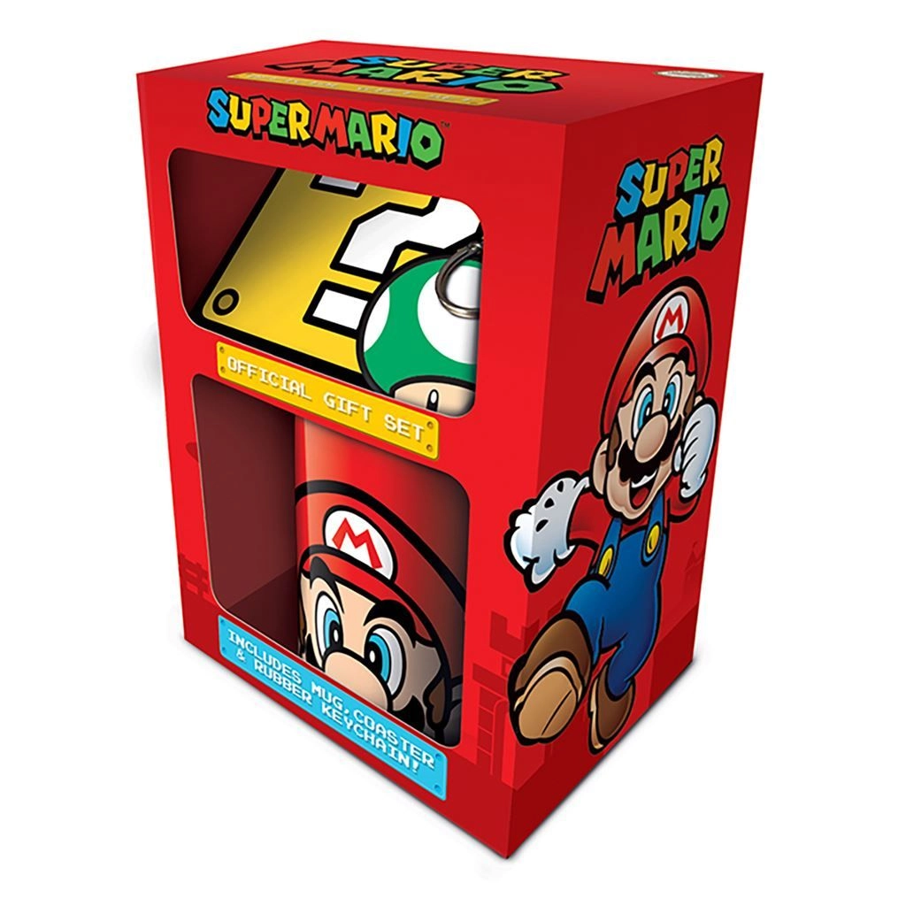 PYRAMID Super Mario Mug + Coaster + Keychain