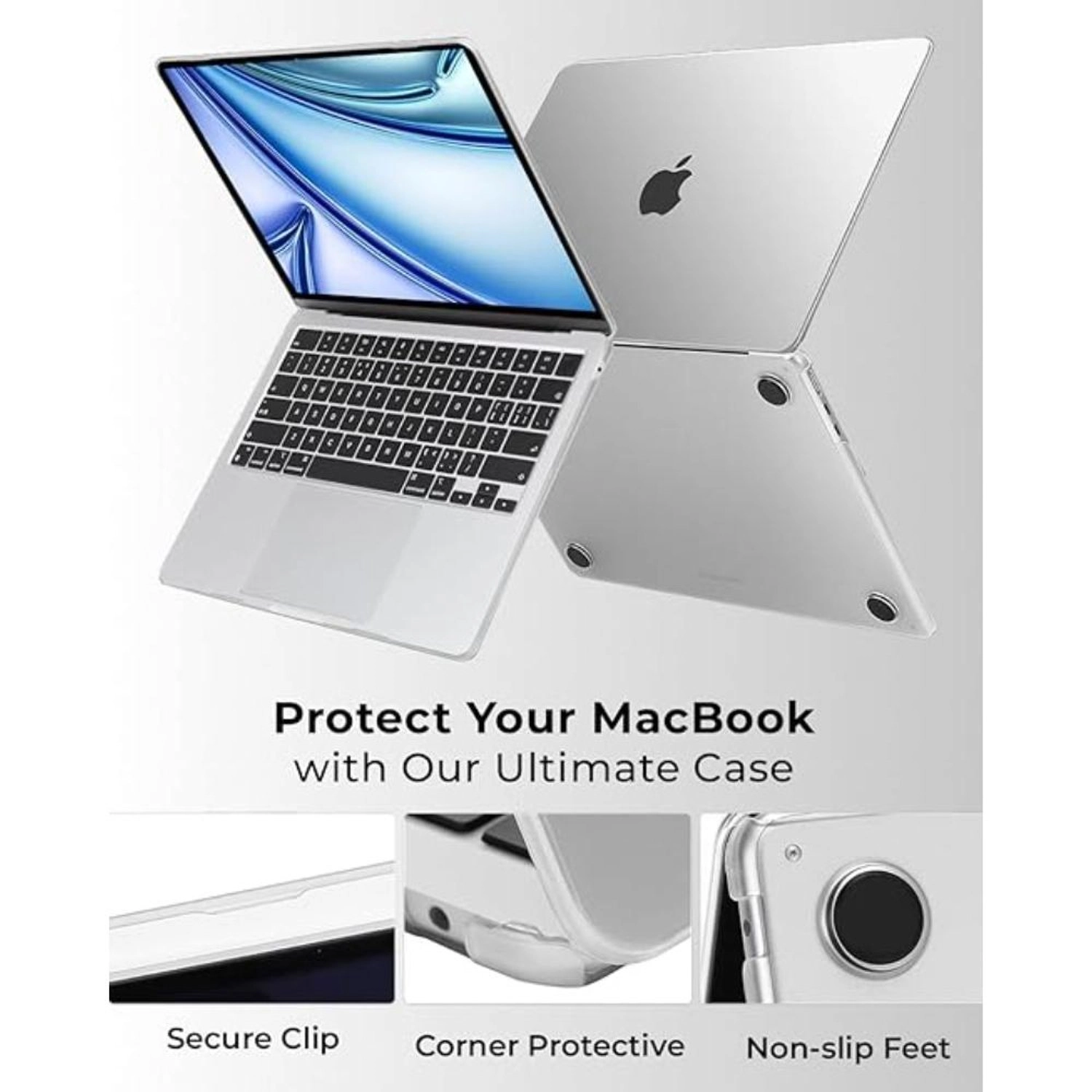 Defense Shield Hard Shell Case for MacBook Air 13.6-Inch (2022)