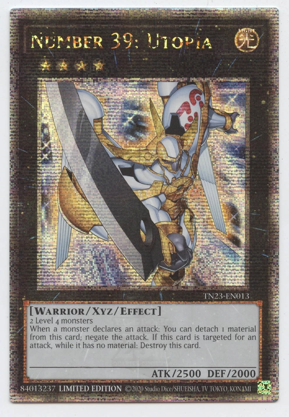 Yu-Gi-Oh! Number 39: Utopia TN23-EN013 - Quarter Century Secret Rare Limited Edition