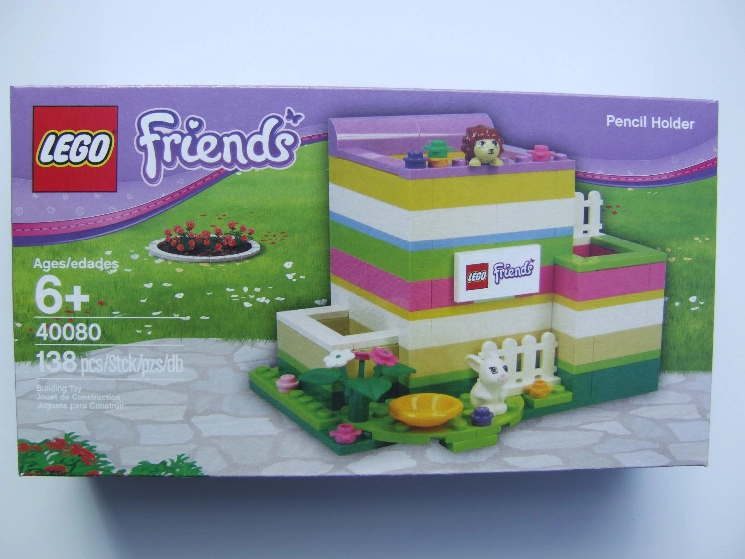 LEGO Friends Pencil Holder - 3 compartments 138 pieces