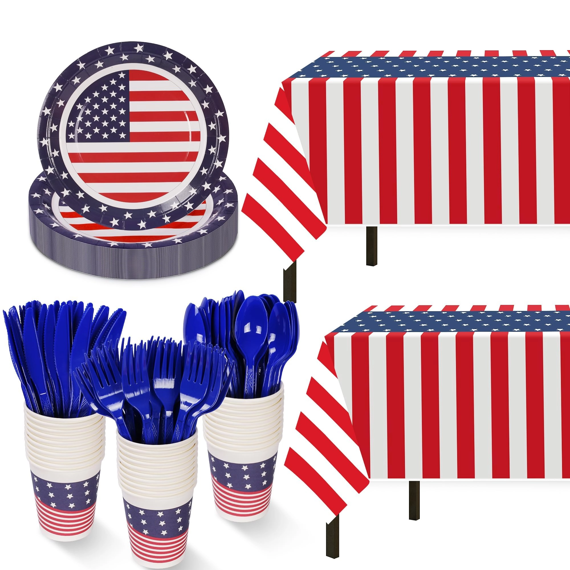 Childom Patriotic Party Supplies - 152Pcs 4th of July