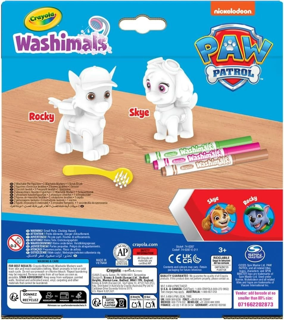 Washimals Paw Patrol Activity Set - Pack Of 2