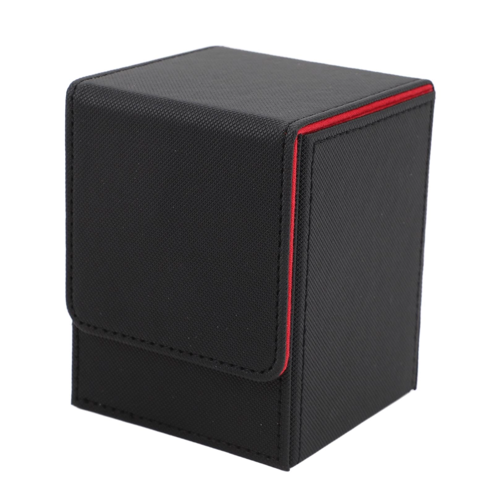 F&Y Magnetic Card Box - 100 Cards Black Red