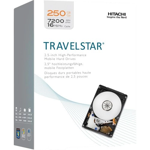 Travelstar 5K500.B 2.5" 7200rpm 8MB SATA 3Gb/s (0S02854) - 250GB