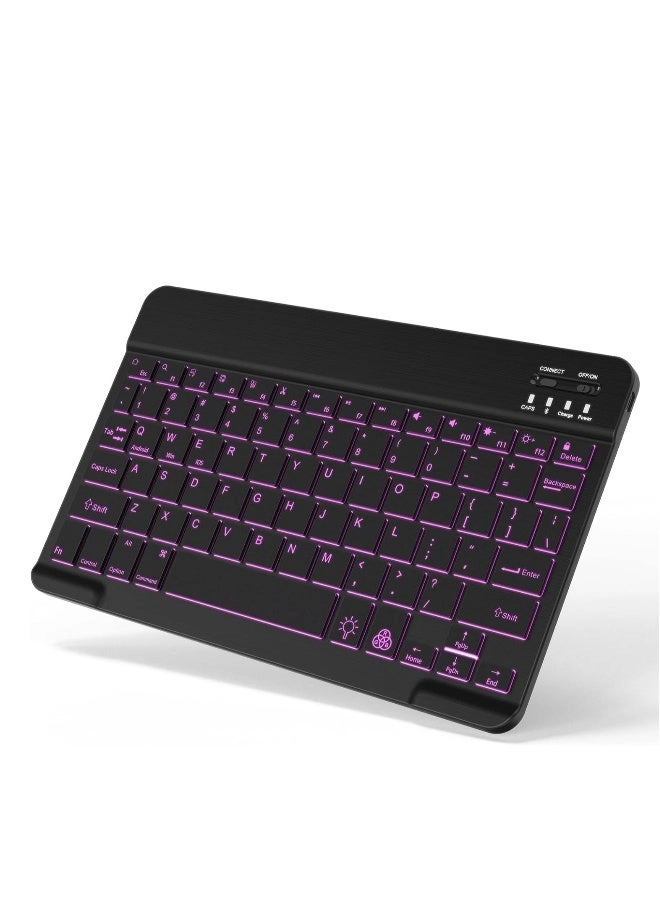 Bluetooth Keyboard - 7-Color Backlit Rechargeable Battery