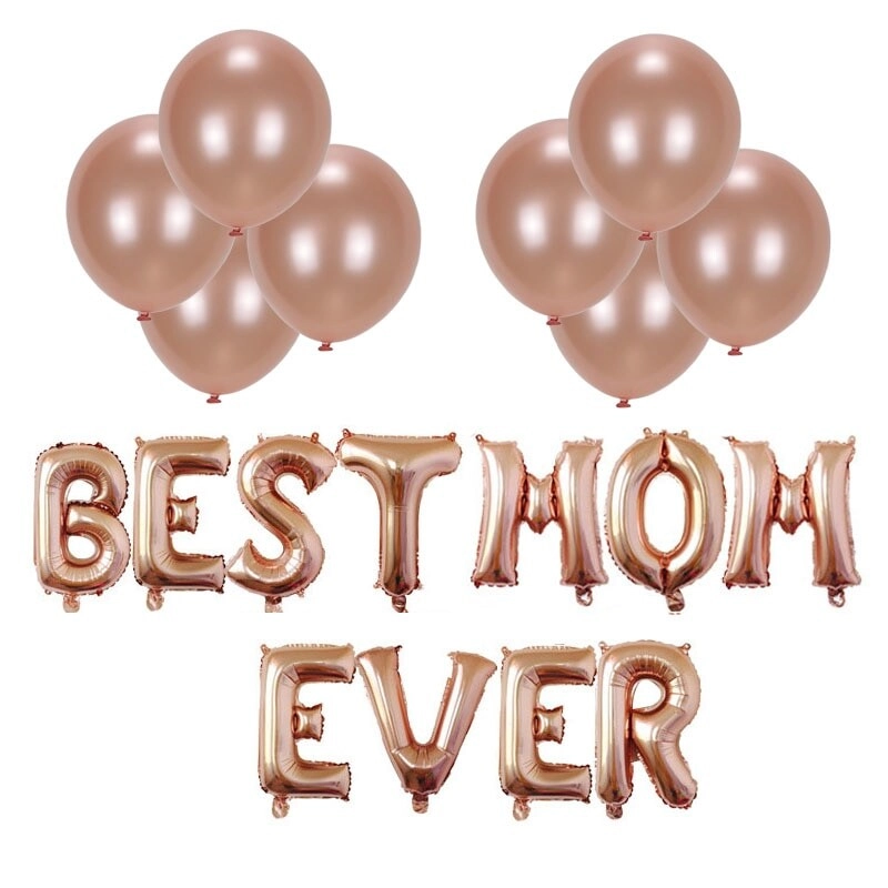 Best Mom Mothers Day Balloon Decoration - 17-Pieces
