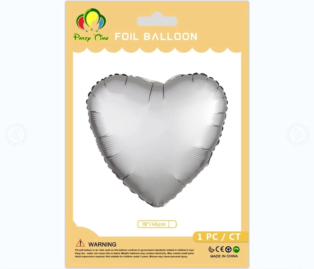 Party Time Trading LLC Heart Foil Balloon - 1-Piece Valentines