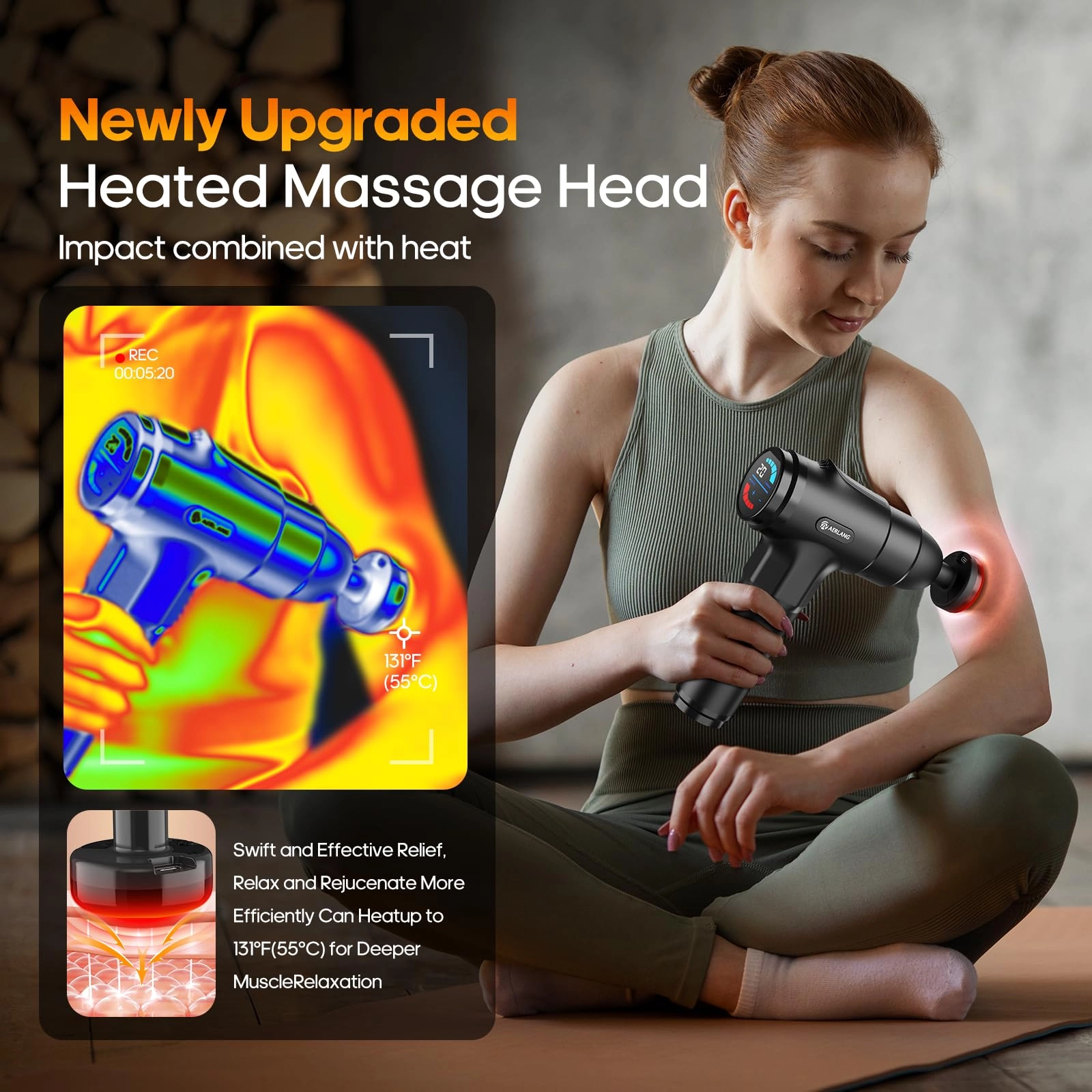 Massage Gun with Heat B0D77QGG74 Massage Gun