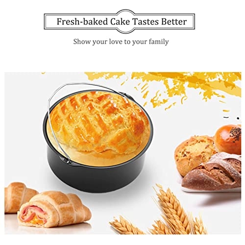 cake baking barrel + pizza pan + air fryer liners + silicone mat + cupcake pan + skewer rack + skewers + toast rack + metal holder + oil brush + plate gripper + silicone molds + silicone gloves - Stainless steel + silicone 12pcs/set