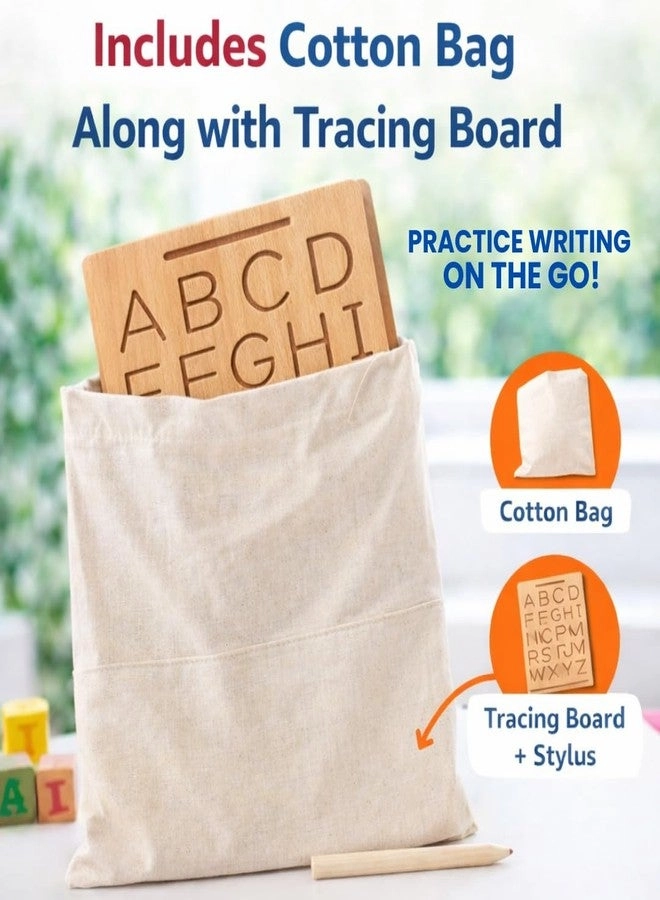 Wooden Alphabet & Number Tracing Boards - 2+ 2 pieces