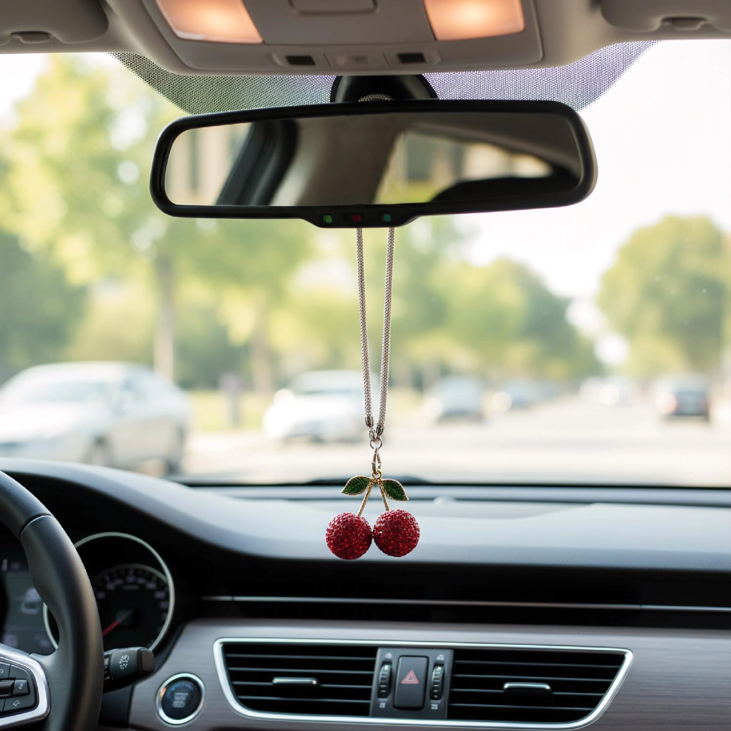 Bling Cherry Car Hanging Ornament