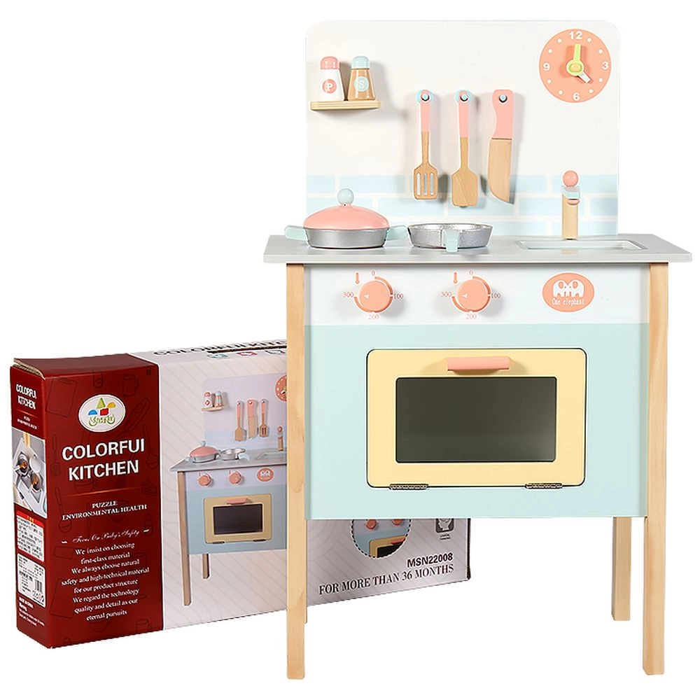 Kids Wooden Cooking Toy Set (5551007-MSN22008-C)