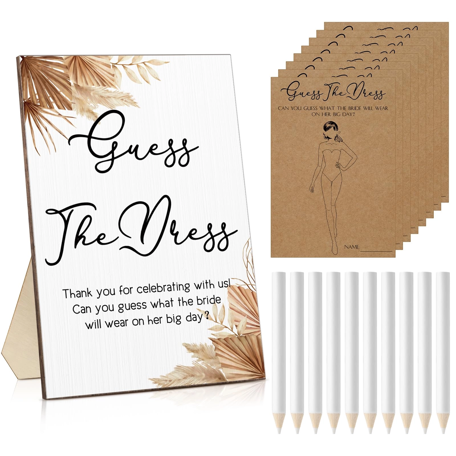 Guess The Dress Bridal Shower Game - 50 pieces