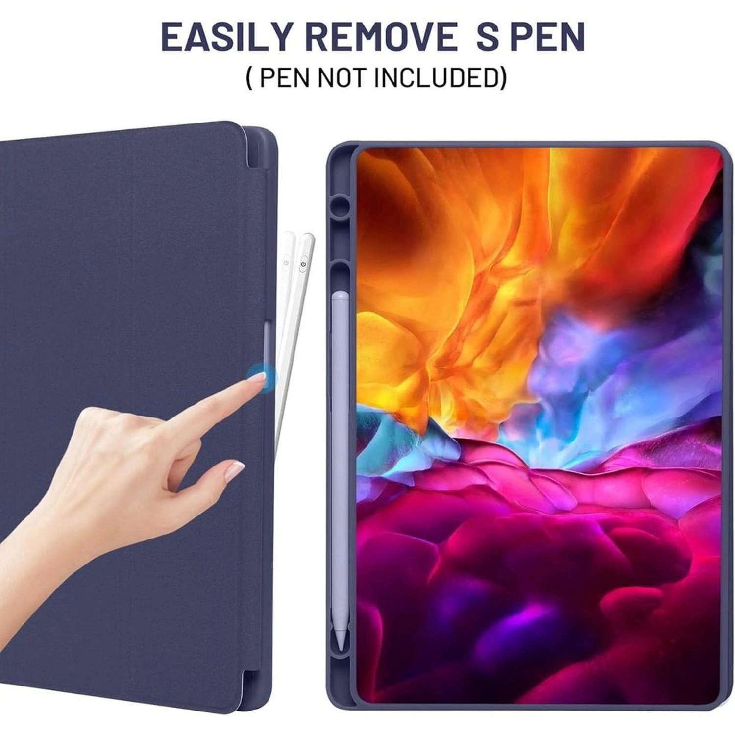 Tri-Fold Stand Case with Pen Slot for Samsung Galaxy Tab A9