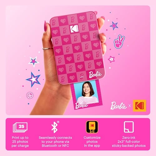 x Barbie Step Slim + Barbie Camera Case + Photo Album + Sticker & Hanging Frames + 50 Stickers + Zink Paper - 2x3