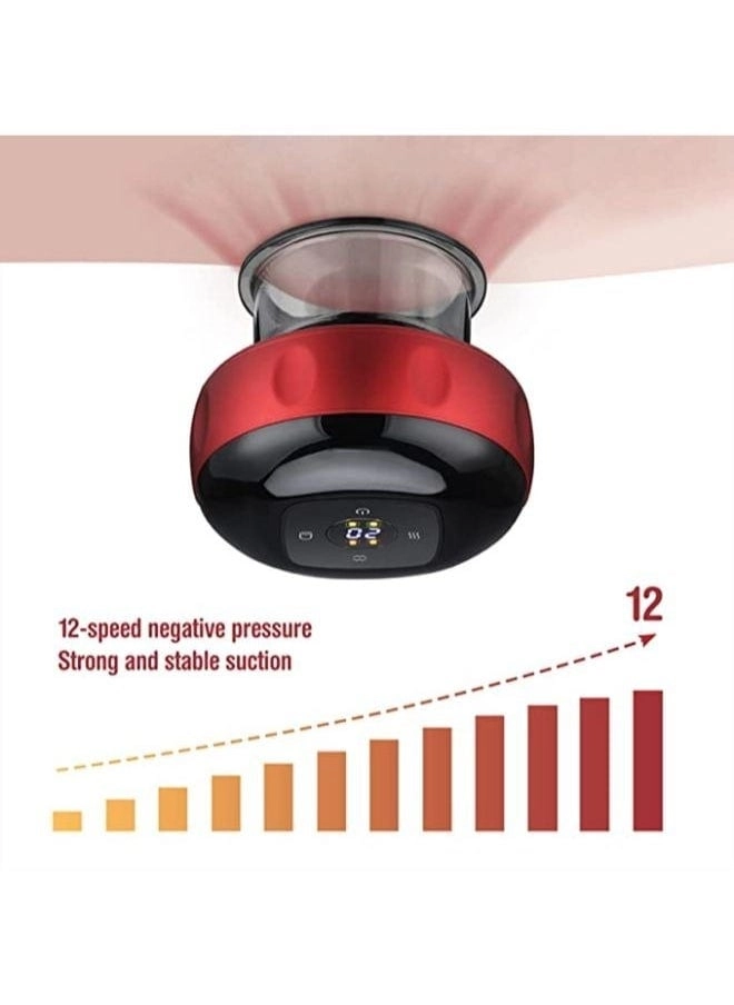3-In-1 Electronic Cupping Therapy Massager - 12 Modes 12 Intensity Levels