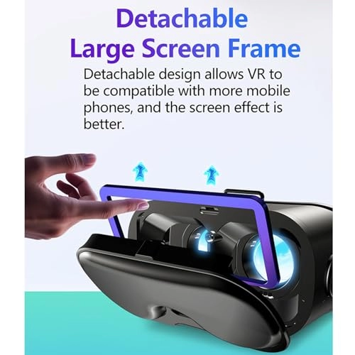 VR Headset - 120° FOV 5 to 7 Inch Bluetooth Controller