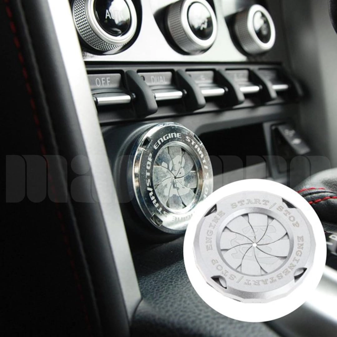 Push to Start Ignition Button Cover - Black Medium