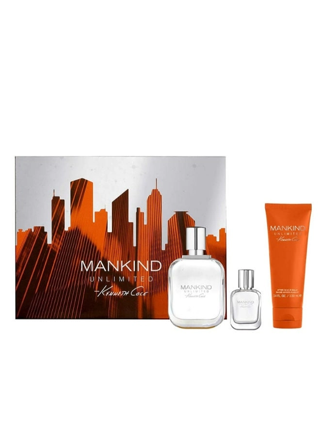 Mankind Unlimited - Eau De Toilette + After Shave Balm - 3 Pieces