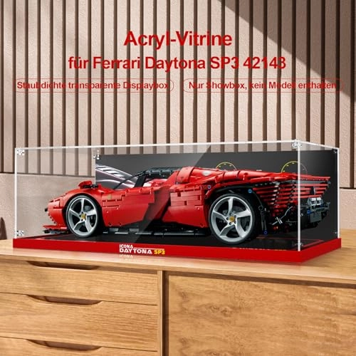 Acrylic Display Case - Ferrari Daytona SP3 for LEGO 42143
