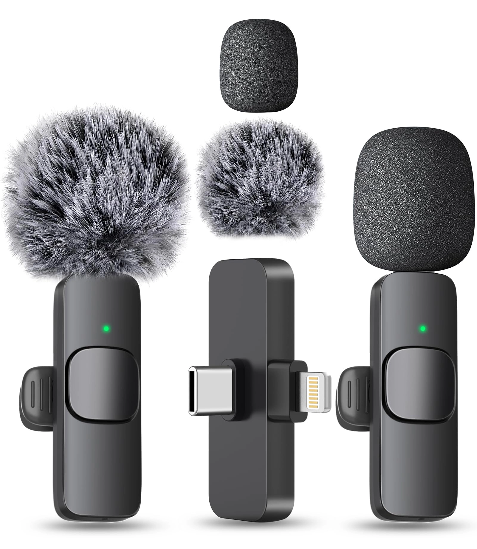 Wireless Microphone - 2 Clip on Microphones(Pink)