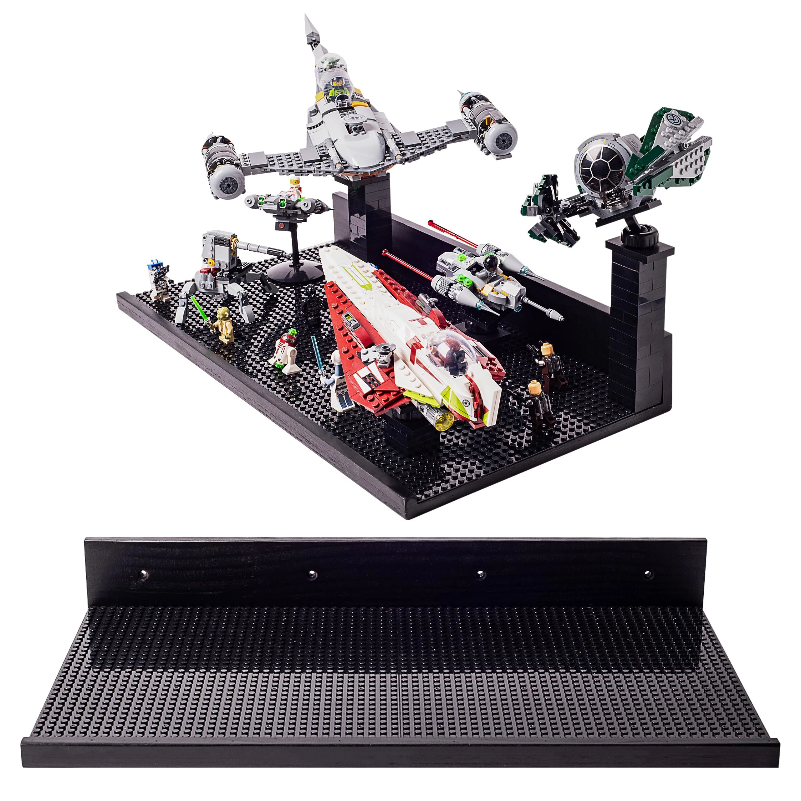 Building Brick Display Shelves - Wood Plastic