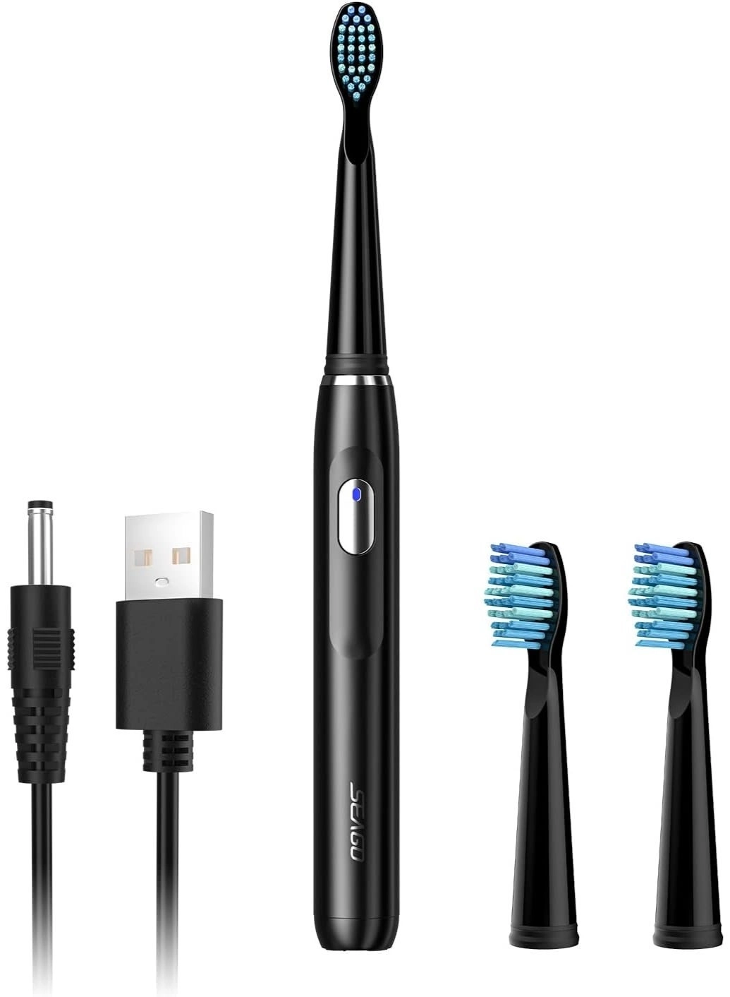 Electric Toothbrush - 3 Brush Heads 4 Modes 30 Days Battery