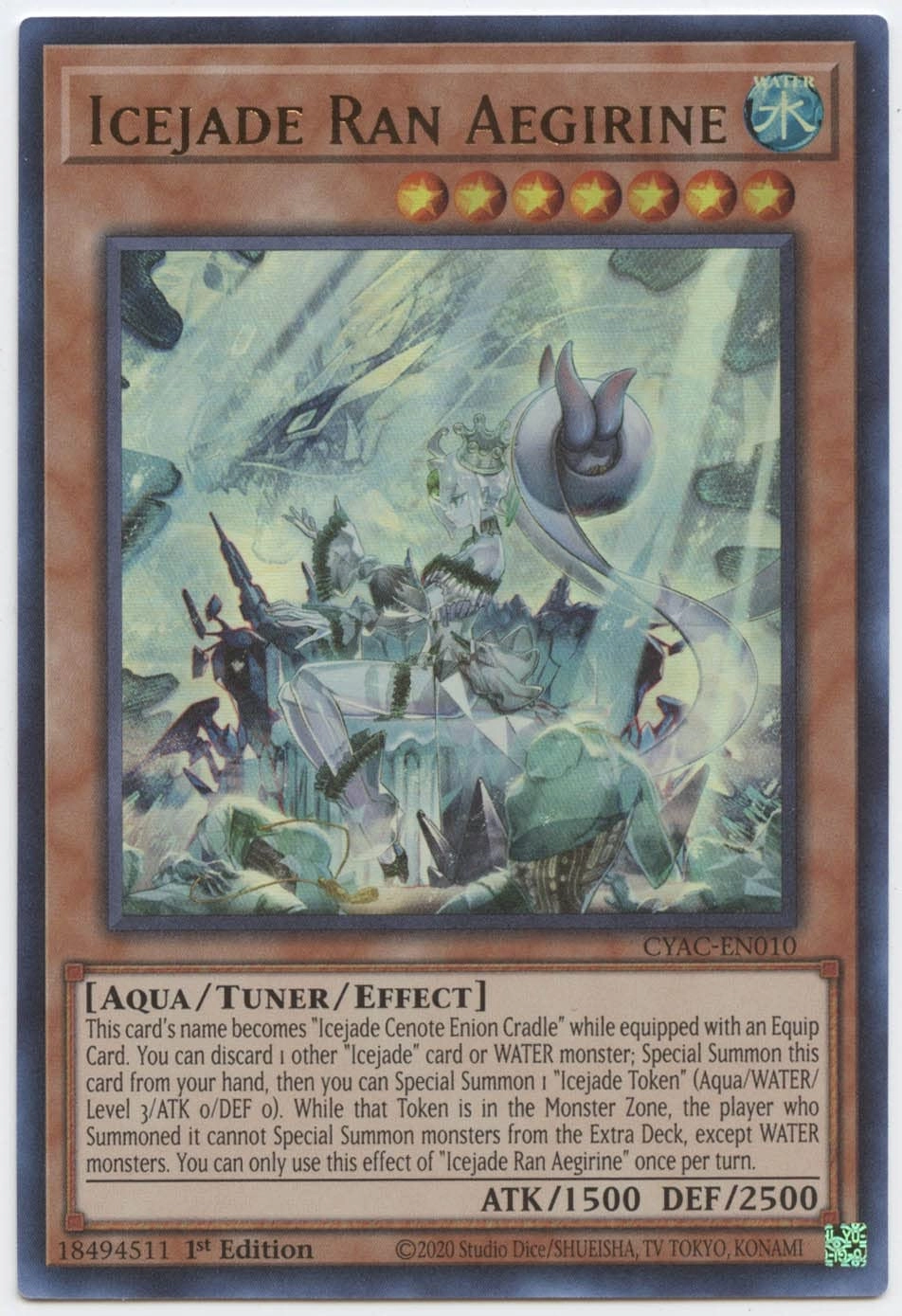 Yu-Gi-Oh! Icejade Ran Aegirine CYAC-EN010 - 1st Edition