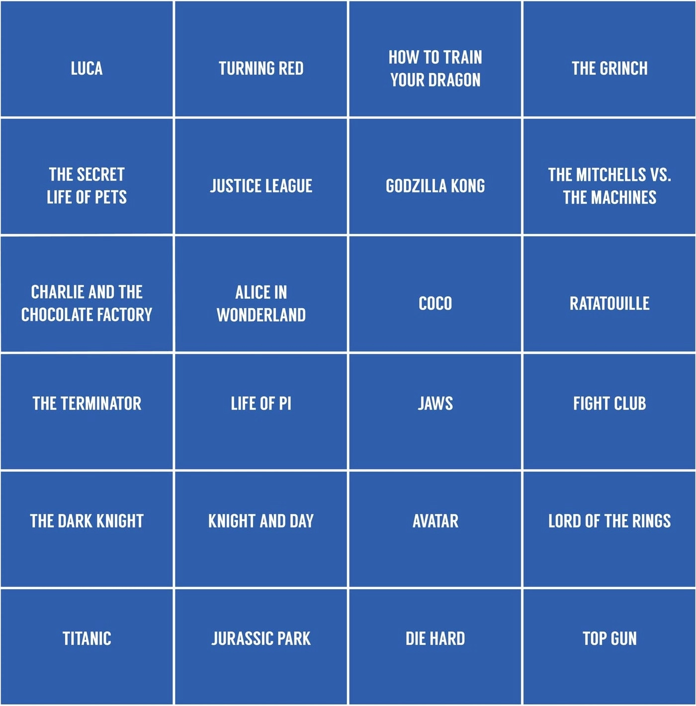 Guess The Name of The Movies - 48 piece(s)