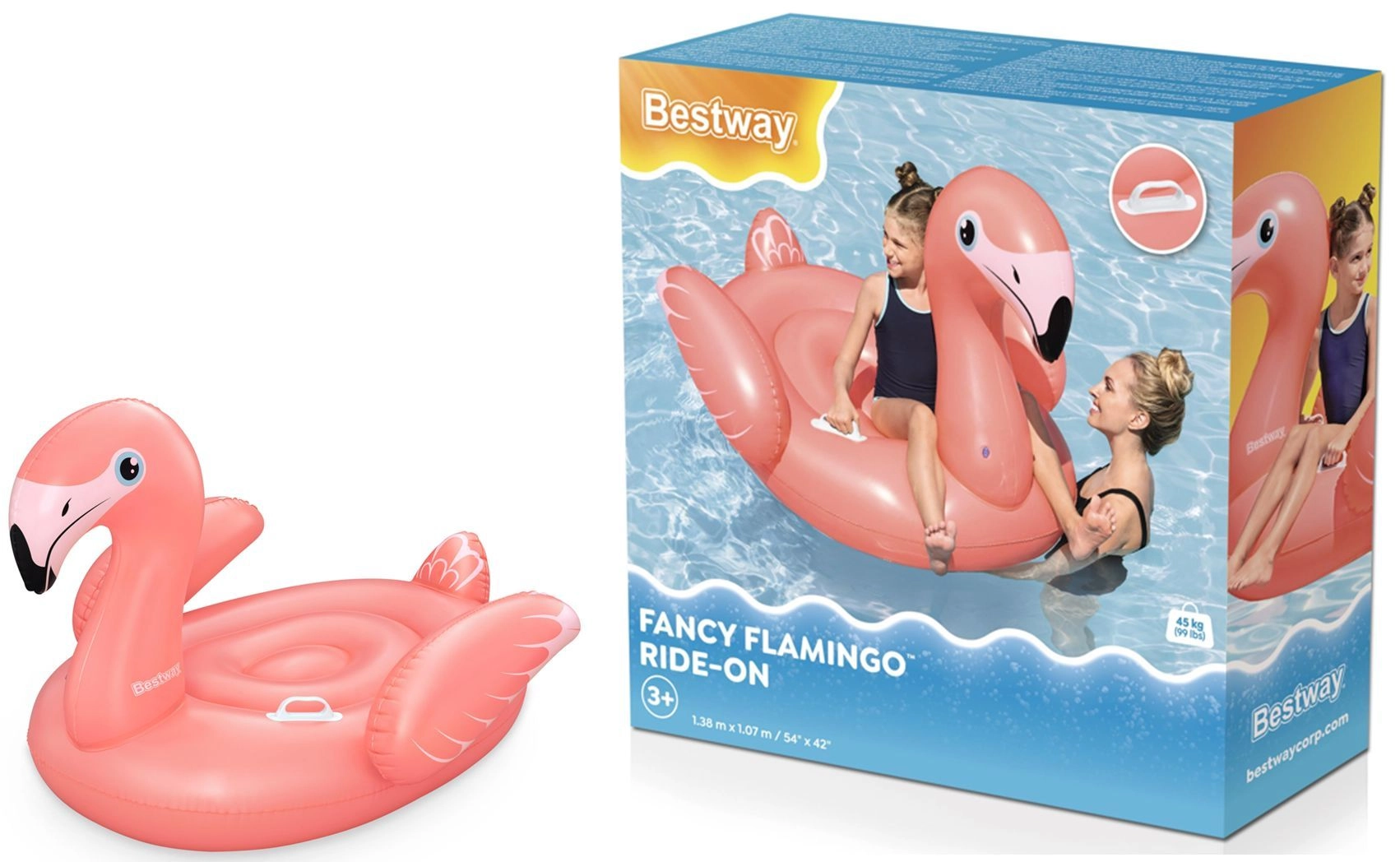 Bestway Rider Fancy Flamingo - 128 x 110 x 0.1 cm