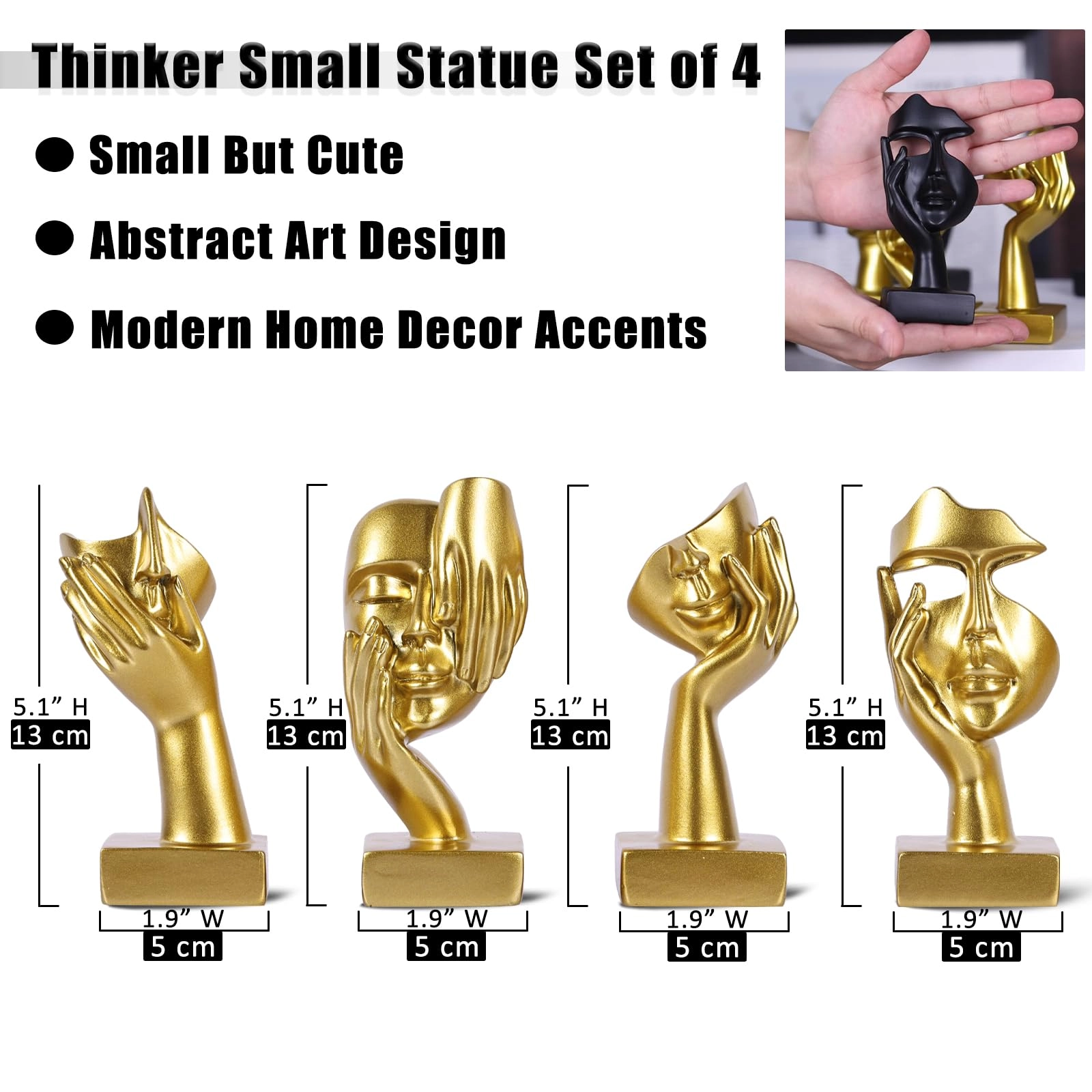 Abstract Thinker Figurine - Resin