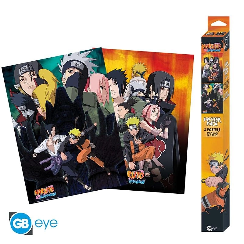 Naruto Set 2 Chibi Posters Team 7 - Laminated paper 52cm x 38cm