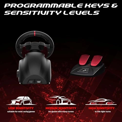 Superdrive 220 RS Racing Wheel & Pedals - Switch/2 Switch/PS4/PC/Xbox