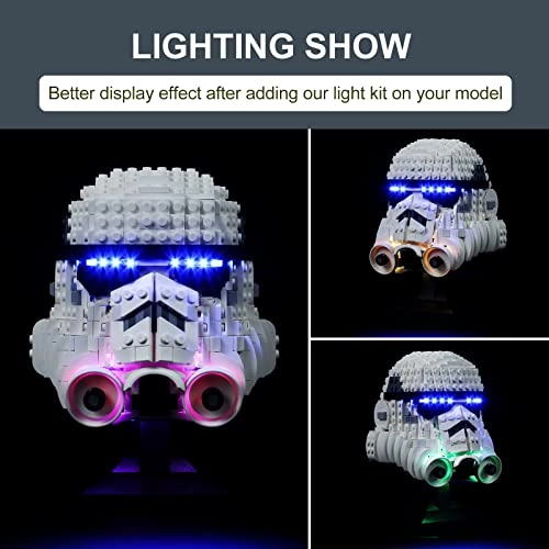 Light Kit for LEGO 75276 Stormtrooper Helmet - Acrylonitrile Butadiene Styrene 1