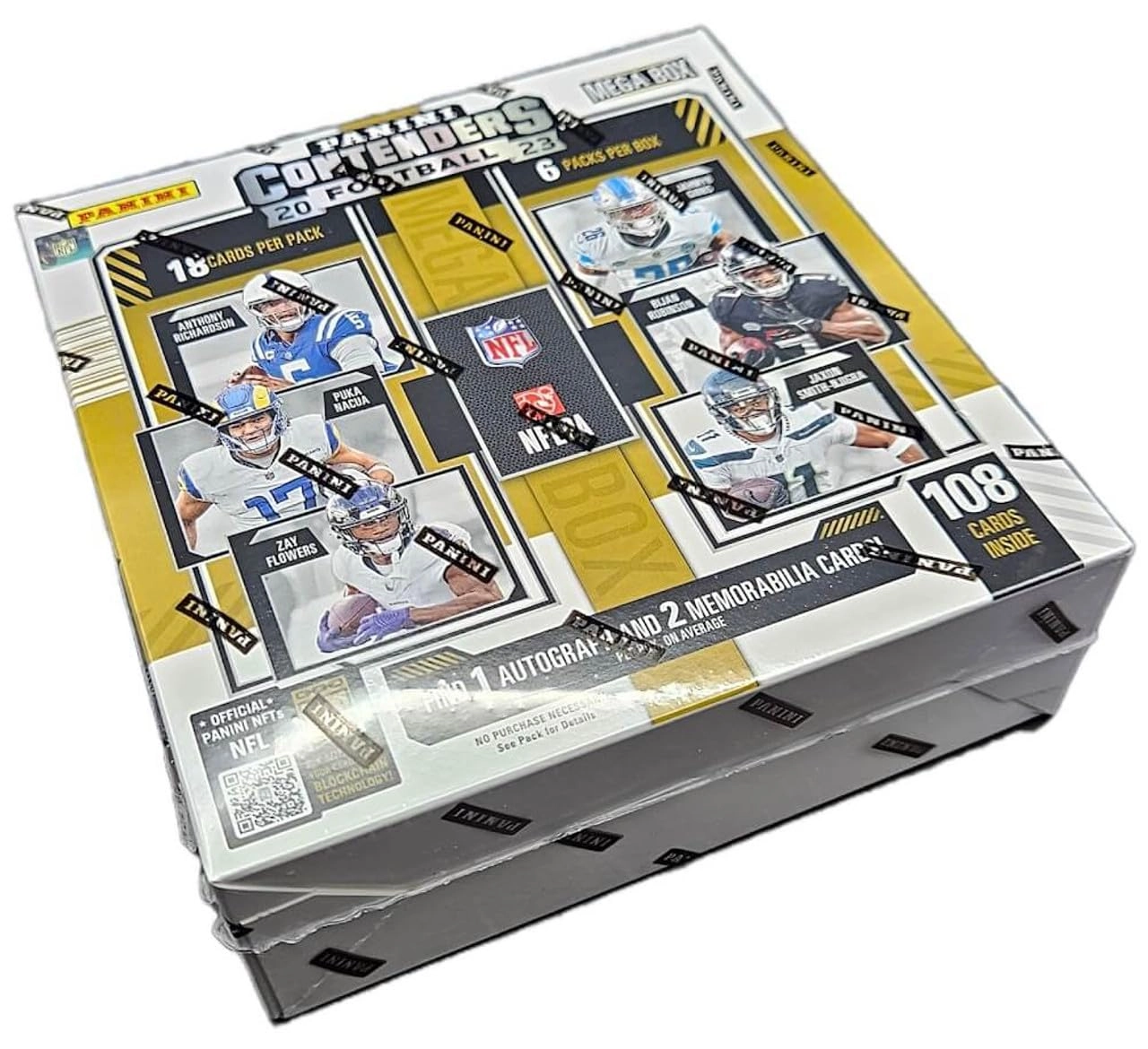 2023 Contenders Football Mega Trading Card Box - 108 pcs