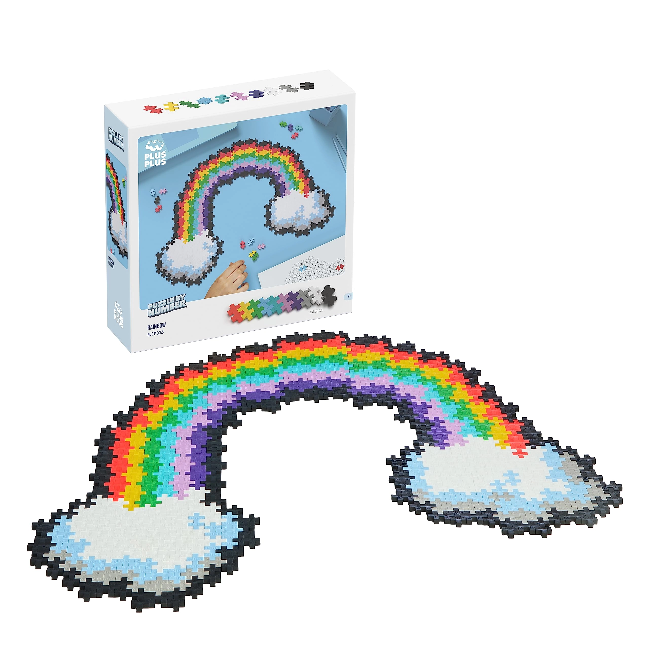 Plus-Plus Puzzle By Number - 500pcs Rainbow