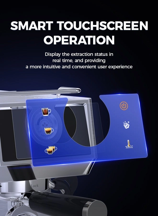 20Bar Espresso Machine - 1.3L Double Boilers One-Touch