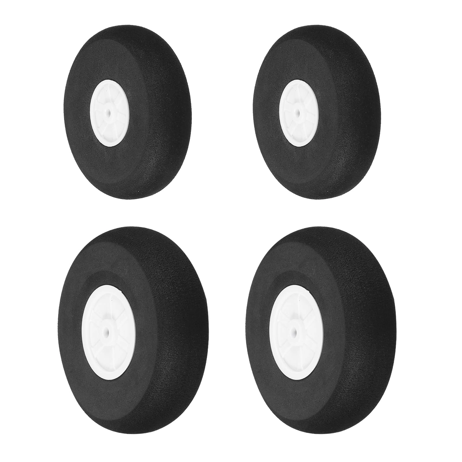 SourcingMap RC Airplane Wheels Set - 2"/3.5" Sponge Pack of 4