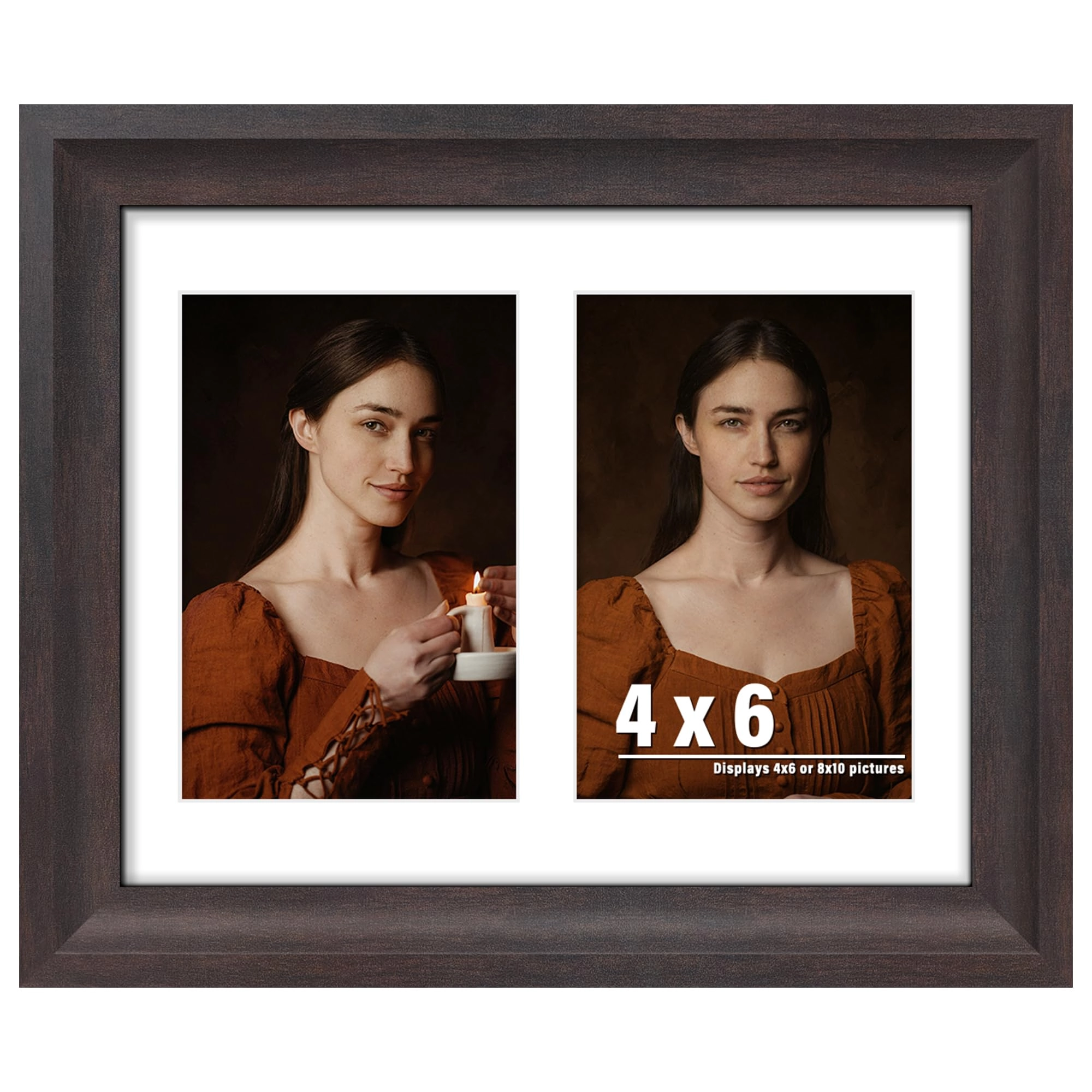 Double Picture Frame - 8x10 Two 4x6