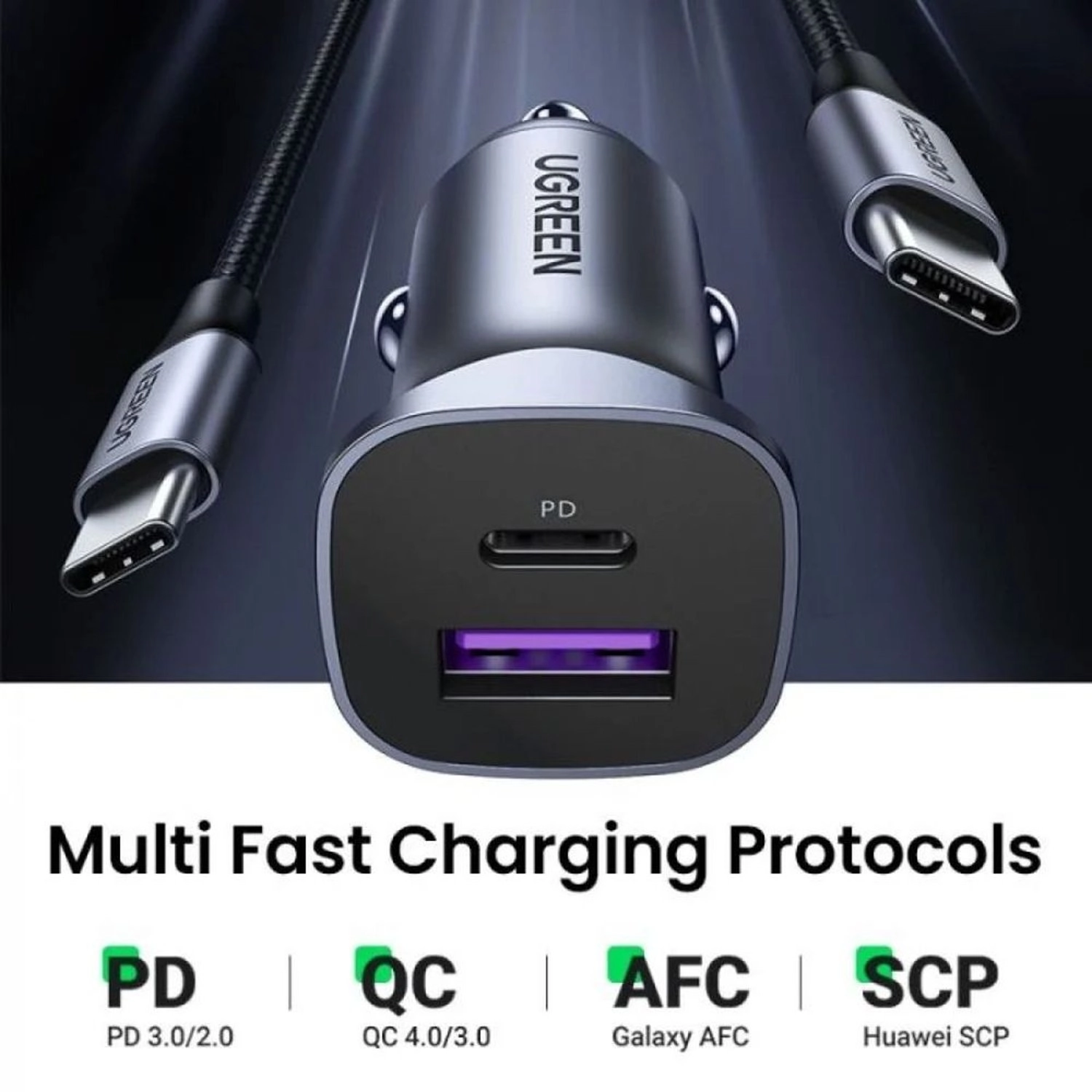 USB Port And PD Port Car Charger