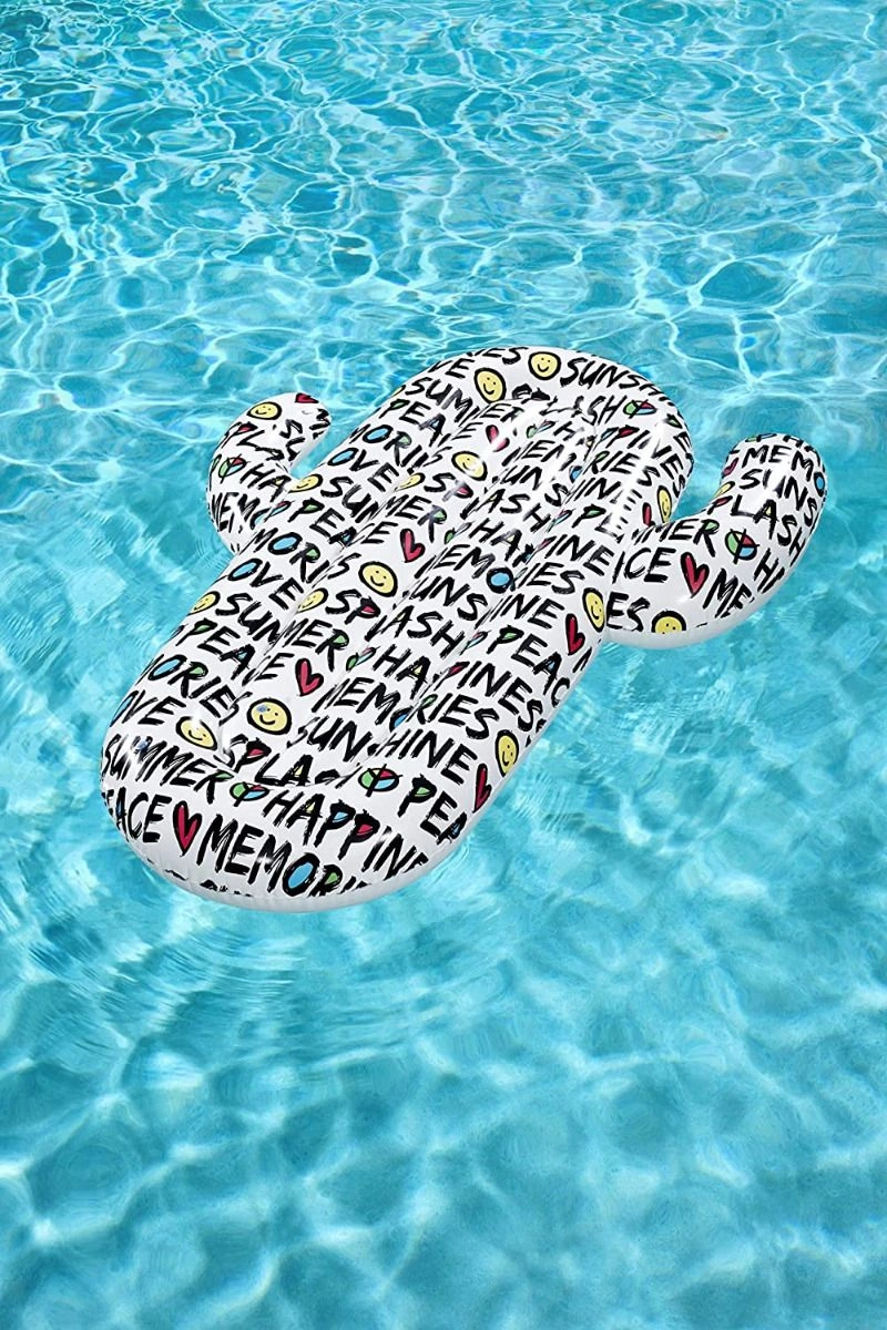 Lounge Summer Quotes Cactus - Inflatable Pool Float