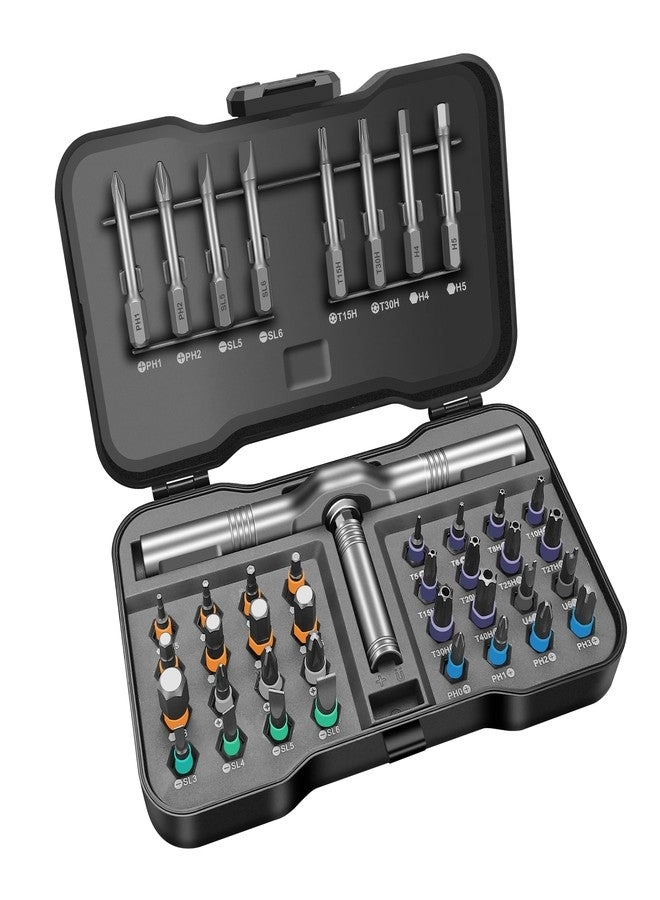 Magnetic Ratcheting Multi-Bit Screwdriver Set (42 Pcs)