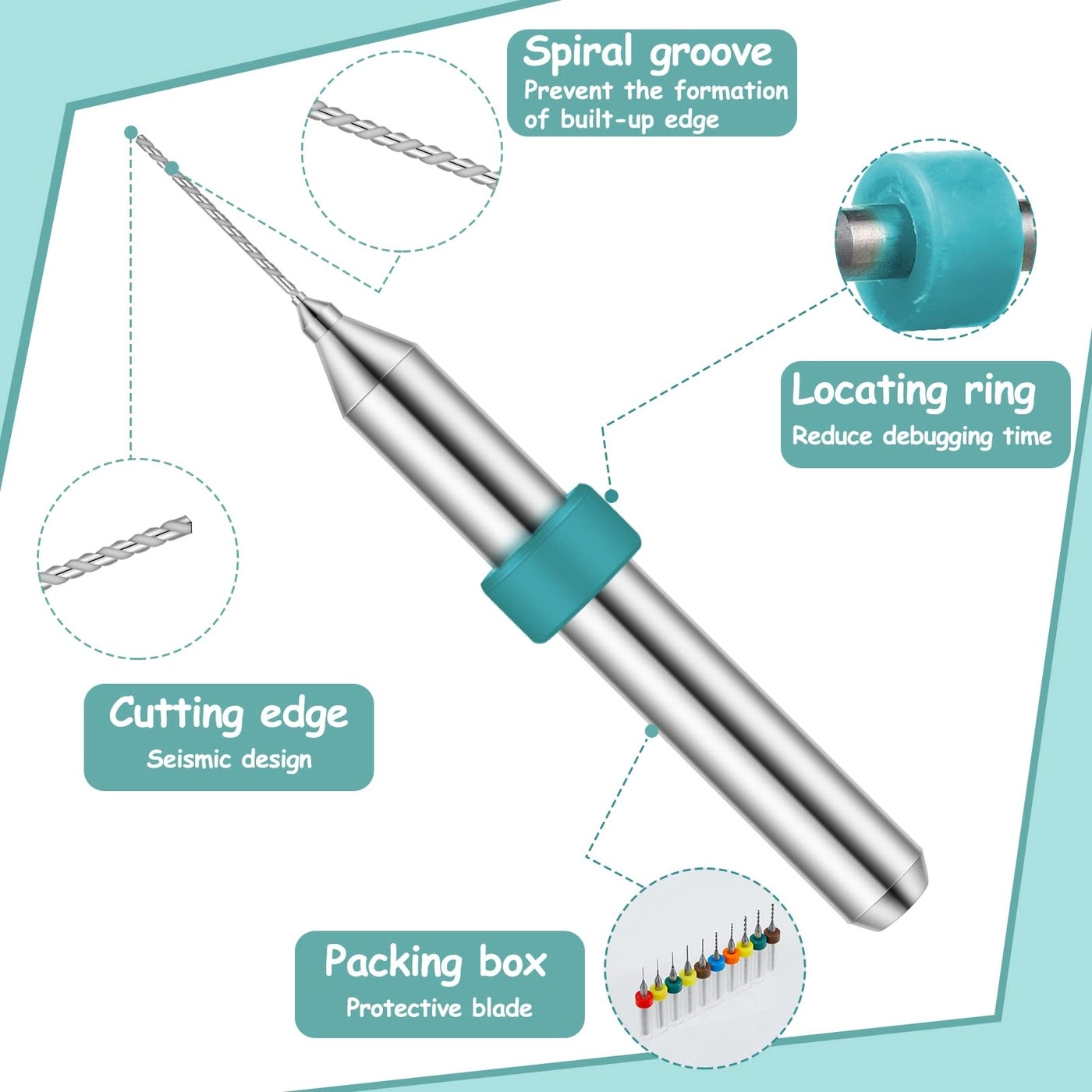 Micro Drill Bits - Tungsten Carbide 30 Pcs 0.1-1.0 mm