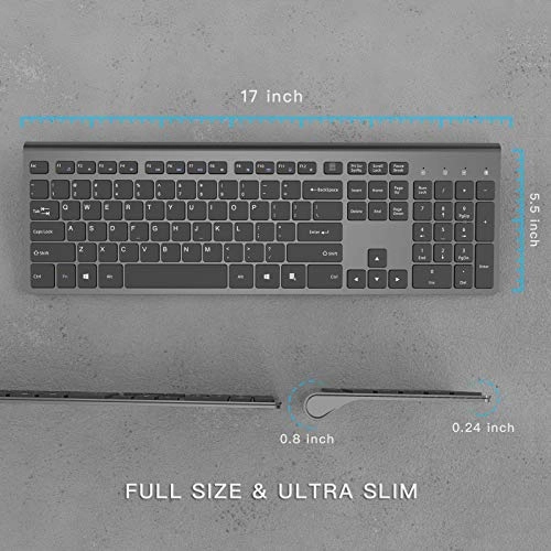 J Slim and Full-Sized Cordless Keyboard - Wireless